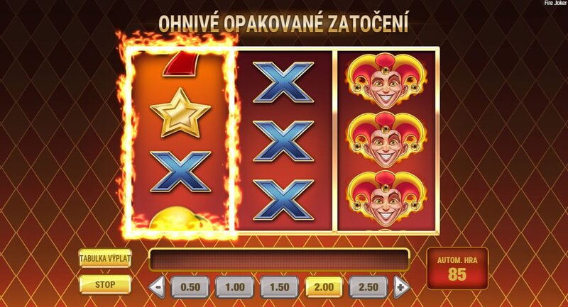 Respiny v automatu Fire Joker