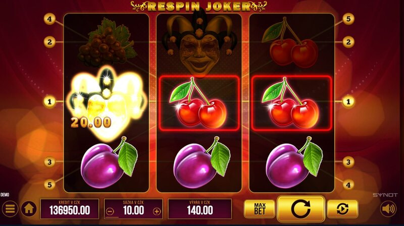 Respiny v automatu Respin Joker