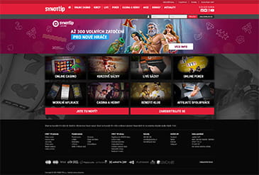 Výběr her casina SYNOT TIP