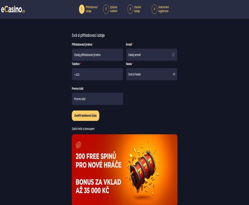 Otevřete registrační formulář a kompletně jej vyplňte