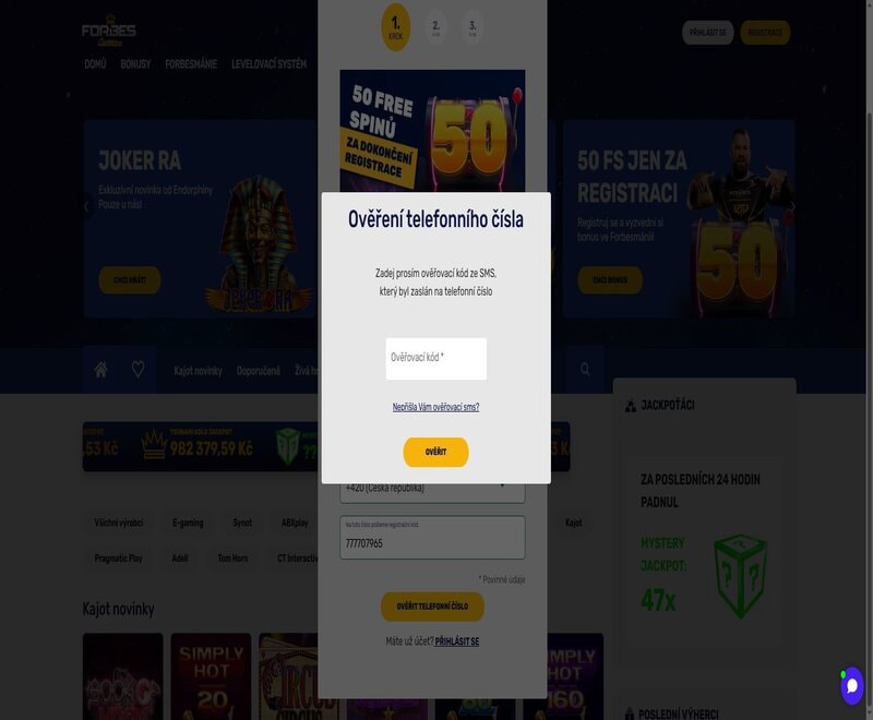 Ověřte své telefonní číslo