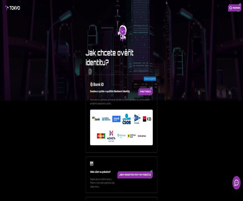 Vyberte způsob ověření totožnosti