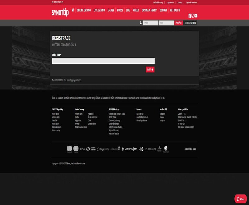 S registrací přes Bank ID se vše vyplní automaticky po zadání rodného čísla a výběru banky