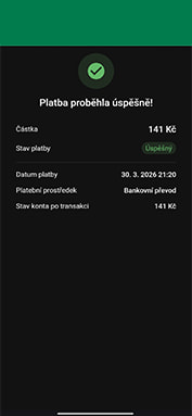 Krok 5 - Vklad je dokončen